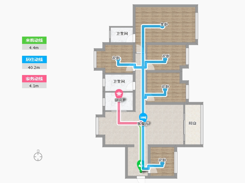 广东省-清远市-中恒公园大地-南区-98.40-户型库-动静线