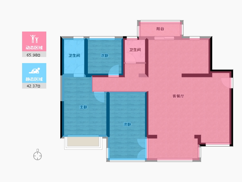 广东省-汕头市-雍颐湾前岸-94.00-户型库-动静分区