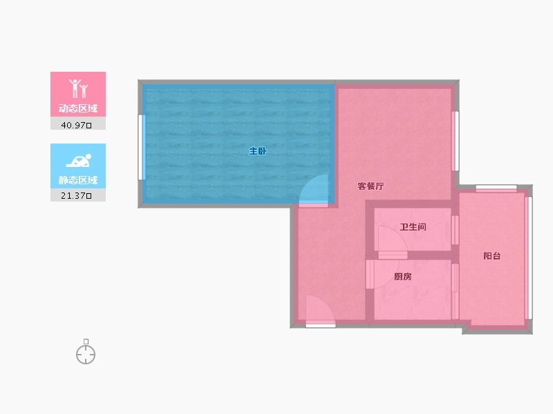 内蒙古自治区-包头市-呼得木林大街11号街坊-55.00-户型库-动静分区