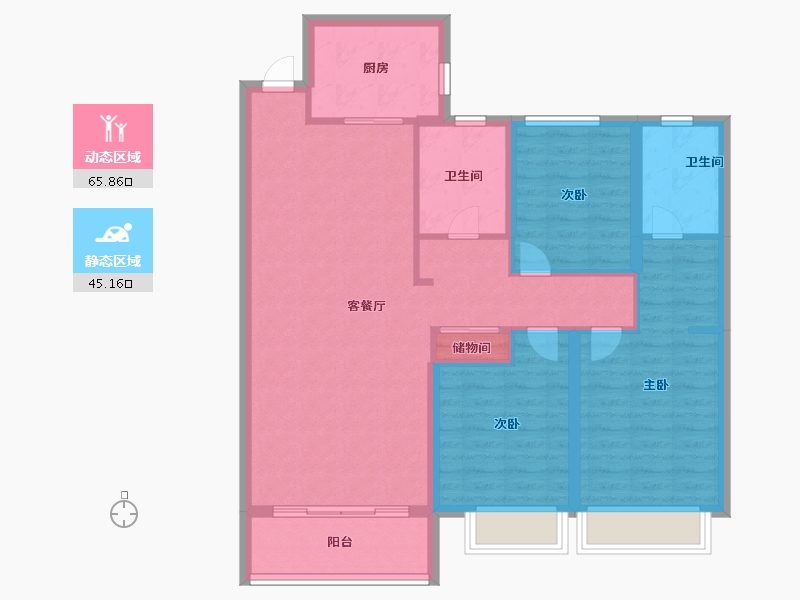 河北省-邢台市-剑桥生活大师-100.00-户型库-动静分区