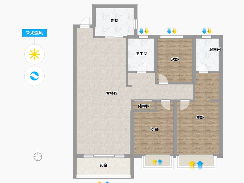 河北省-邢台市-剑桥生活大师-100.00-户型库-采光通风