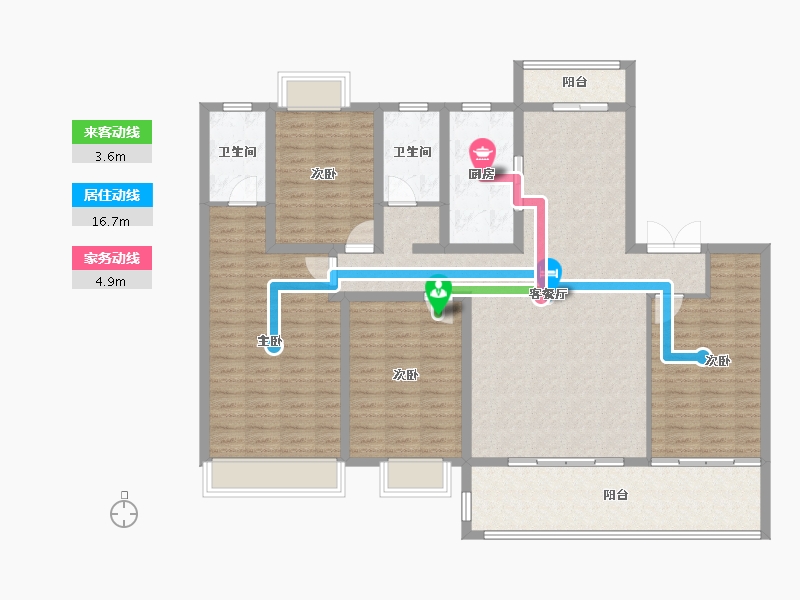 安徽省-合肥市-湖畔春晓-148.80-户型库-动静线