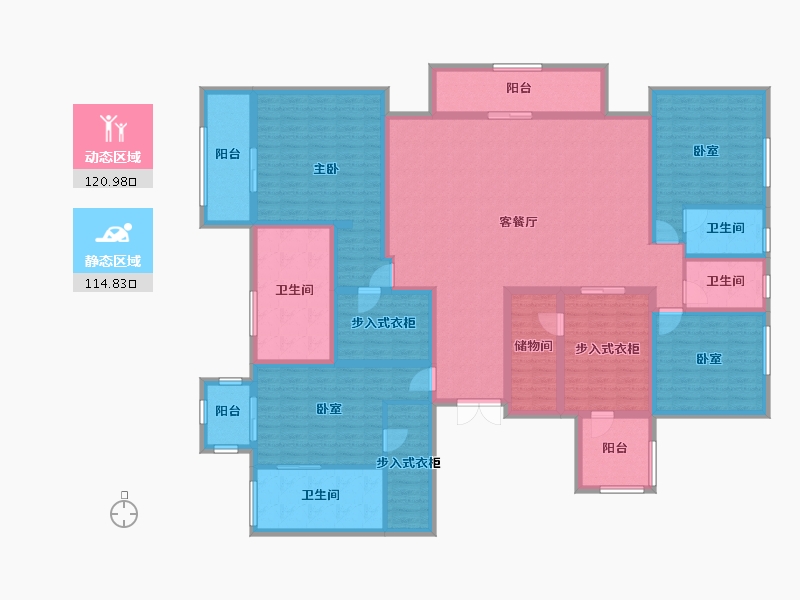 河南省-郑州市-永威上和琚-260.00-户型库-动静分区