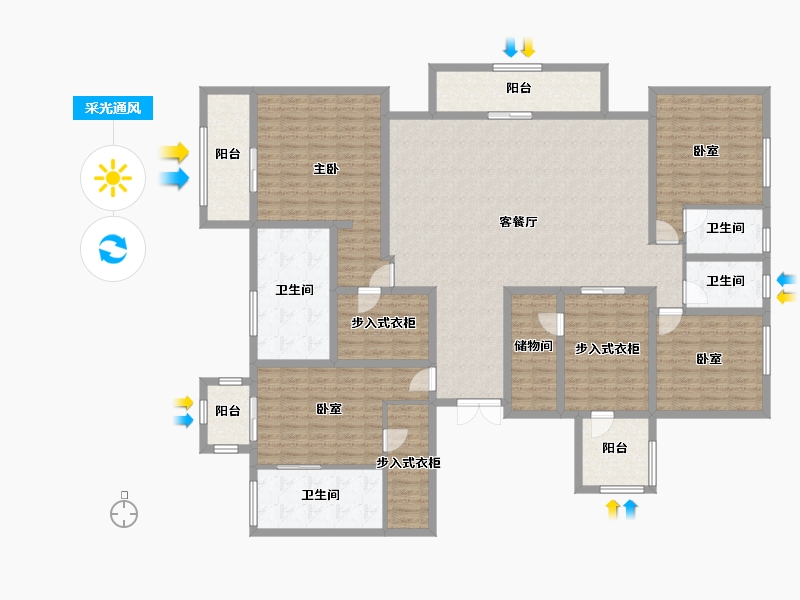 河南省-郑州市-永威上和琚-260.00-户型库-采光通风