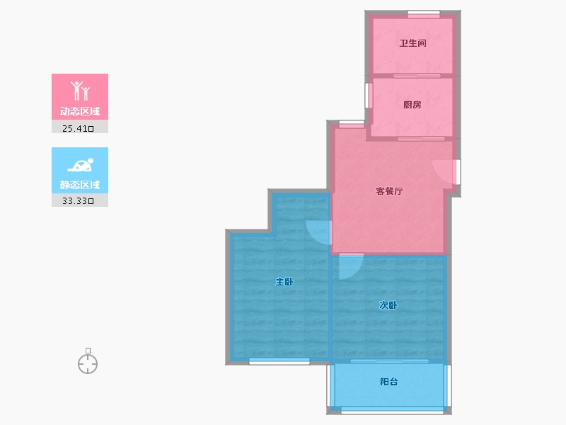 上海-上海市-东陆新村-二街坊-53.00-户型库-动静分区