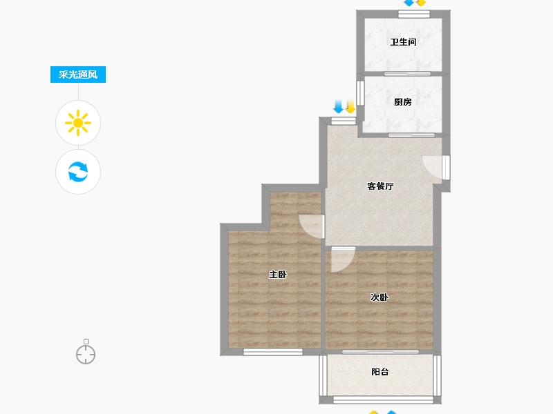 上海-上海市-东陆新村-二街坊-53.00-户型库-采光通风