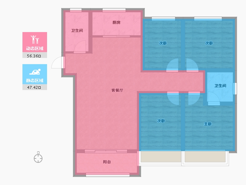 山东省-枣庄市-誉德华苑-104.66-户型库-动静分区