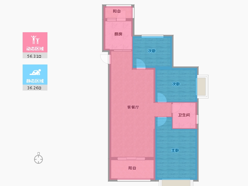 山东省-菏泽市-城投控股悦澜庭-97.60-户型库-动静分区