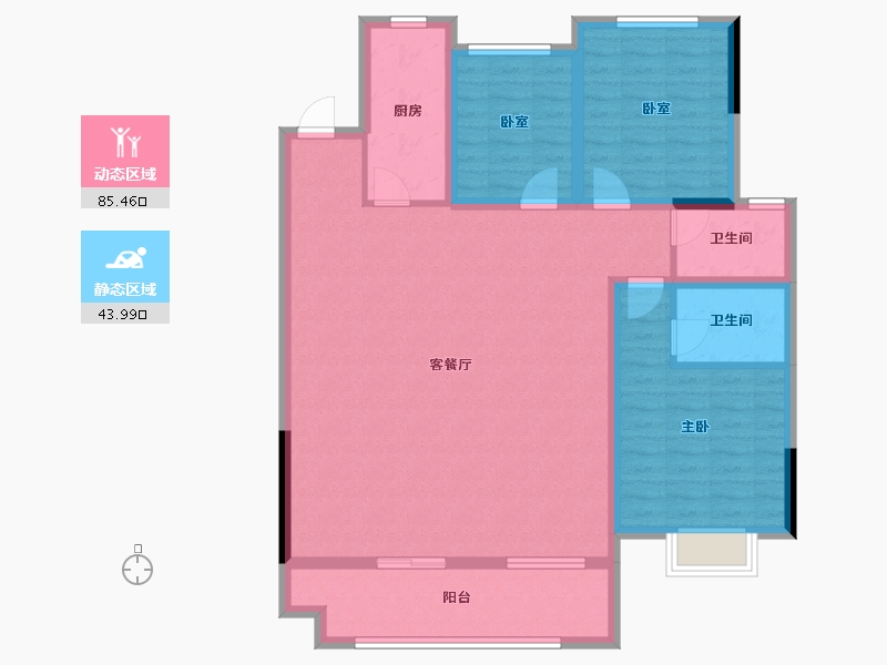 安徽省-安庆市-天高双龙苑-117.04-户型库-动静分区