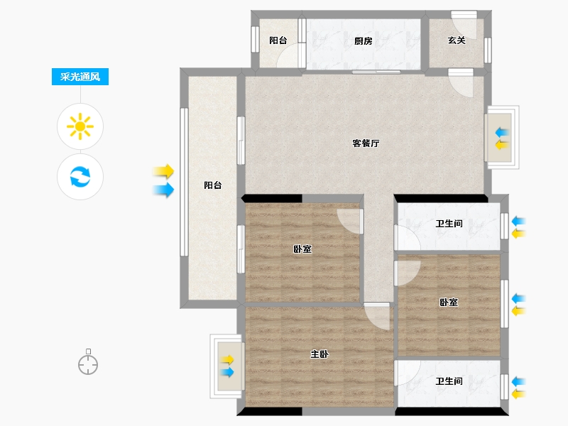 广东省-广州市-中建海丝城-96.00-户型库-采光通风