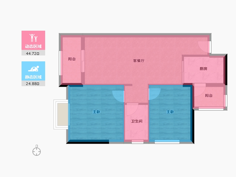 广东省-广州市-中建海丝城-64.00-户型库-动静分区