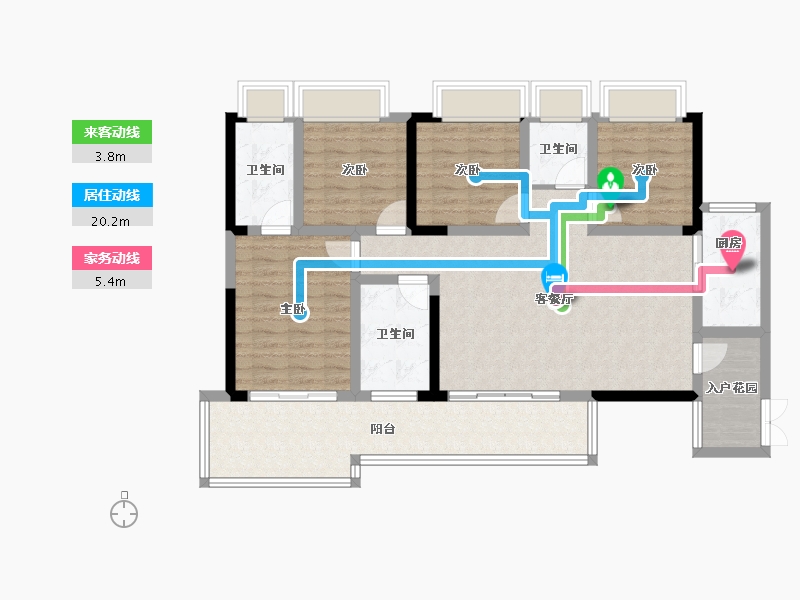 四川省-绵阳市-锦绣江城-111.96-户型库-动静线