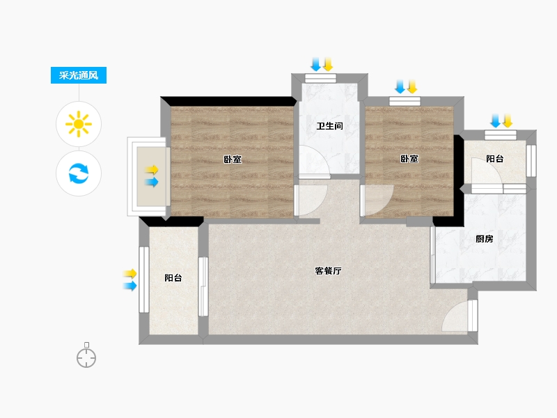 广东省-广州市-中建海丝城-48.00-户型库-采光通风