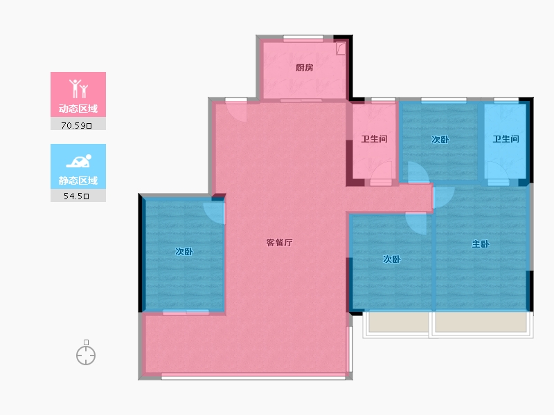 浙江省-杭州市-保利·琅悦-113.60-户型库-动静分区