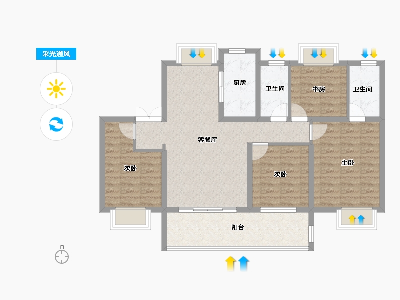 江西省-抚州市-盱江府-91.26-户型库-采光通风