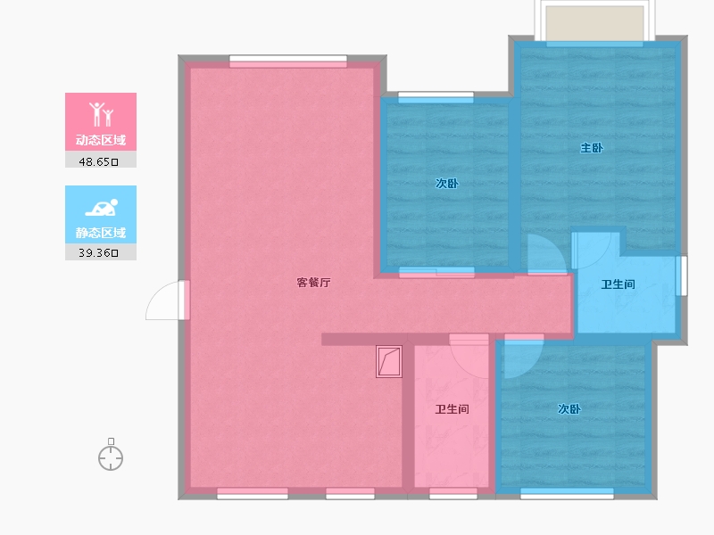 河北省-保定市-铂悦山秋实园-88.00-户型库-动静分区