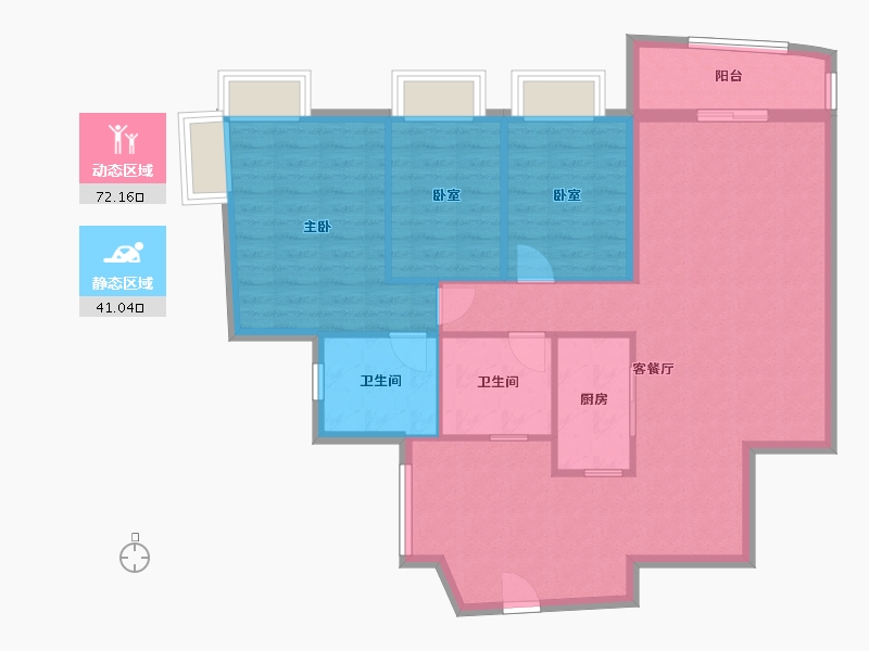 广东省-佛山市-世博嘉园-103.41-户型库-动静分区