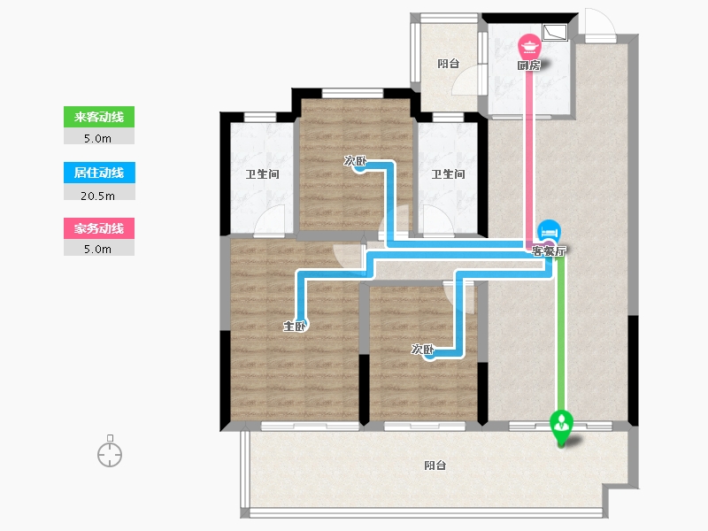 云南省-红河哈尼族彝族自治州-邦泰誉府-110.40-户型库-动静线