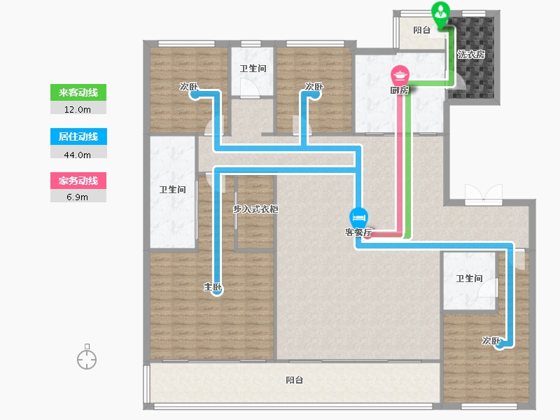 河南省-郑州市-中海云著湖居-182.60-户型库-动静线