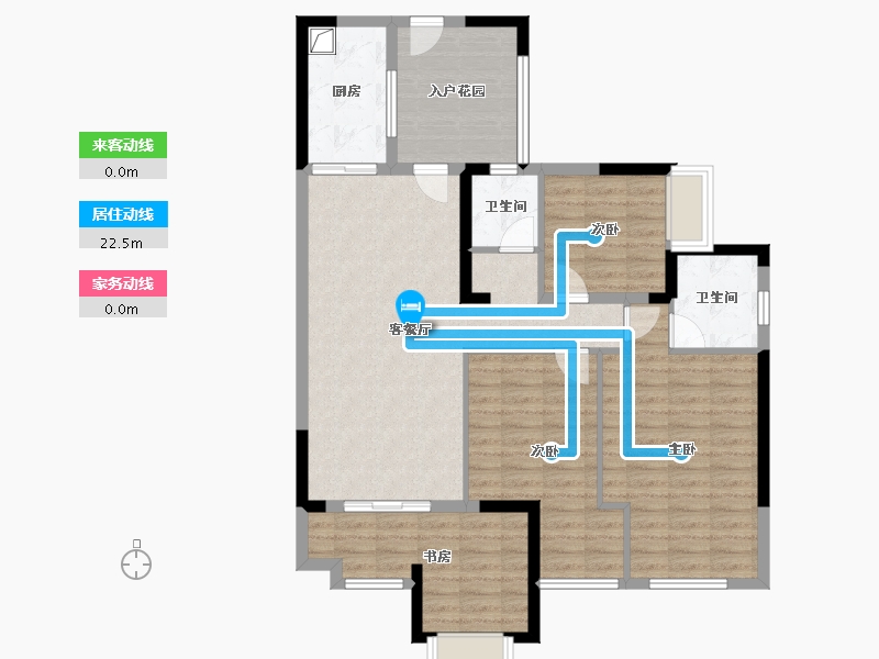 四川省-成都市-西璟台-105.43-户型库-动静线