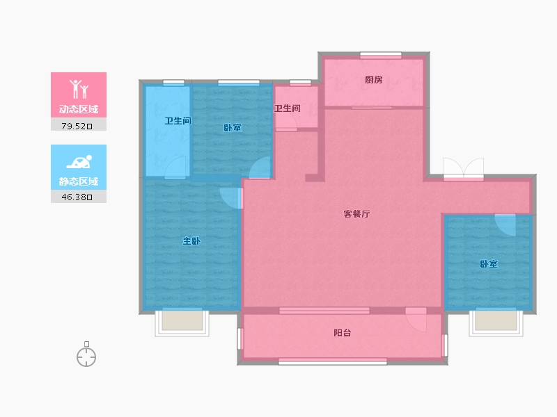 河北省-保定市-和光书苑-120.80-户型库-动静分区