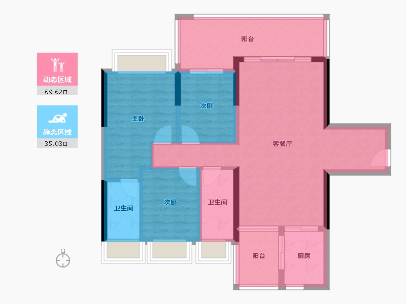 广东省-阳江市-粤沛森林湖花园别墅区-93.02-户型库-动静分区