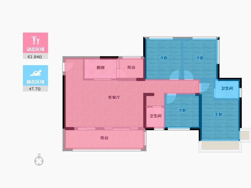 四川省-德阳市-雍锦悦府二期-99.90-户型库-动静分区