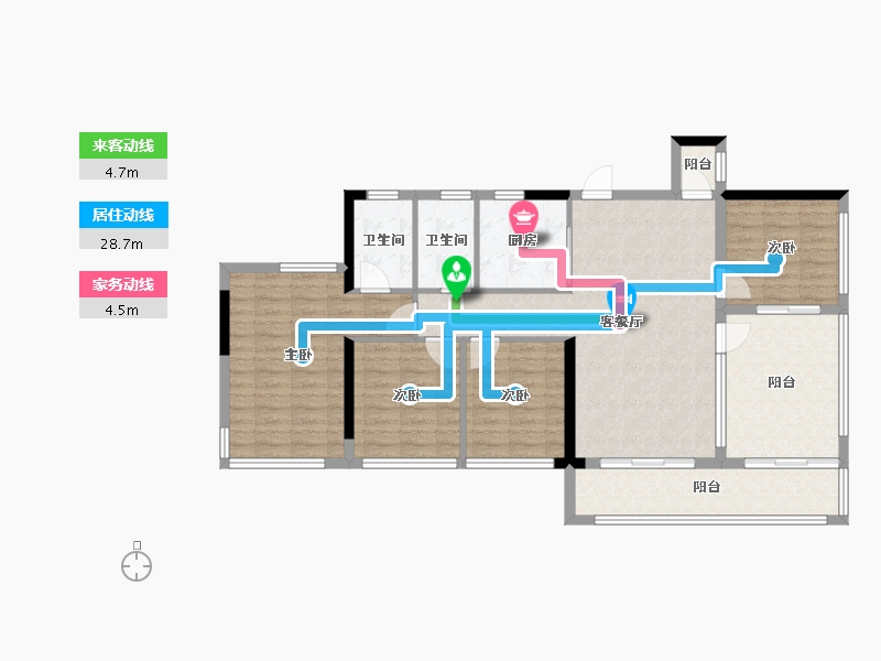 贵州省-贵阳市-建发书香府缦云-108.17-户型库-动静线