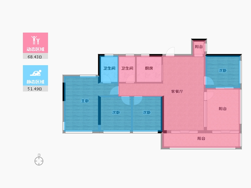 贵州省-贵阳市-建发书香府缦云-108.17-户型库-动静分区