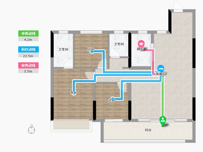 浙江省-湖州市-新开珑樾湾-94.76-户型库-动静线