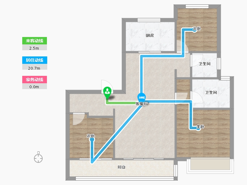 山东省-滨州市-理念学府-96.00-户型库-动静线