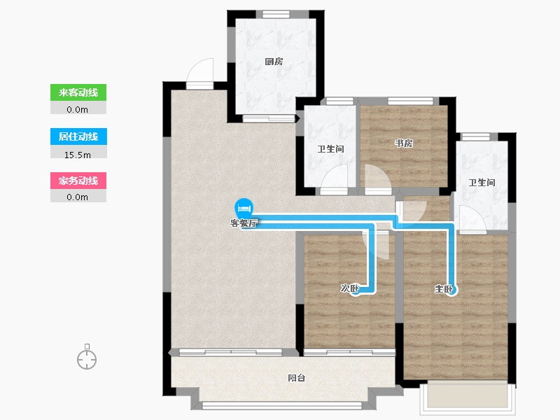 山东省-青岛市-海信·墨香居-95.20-户型库-动静线