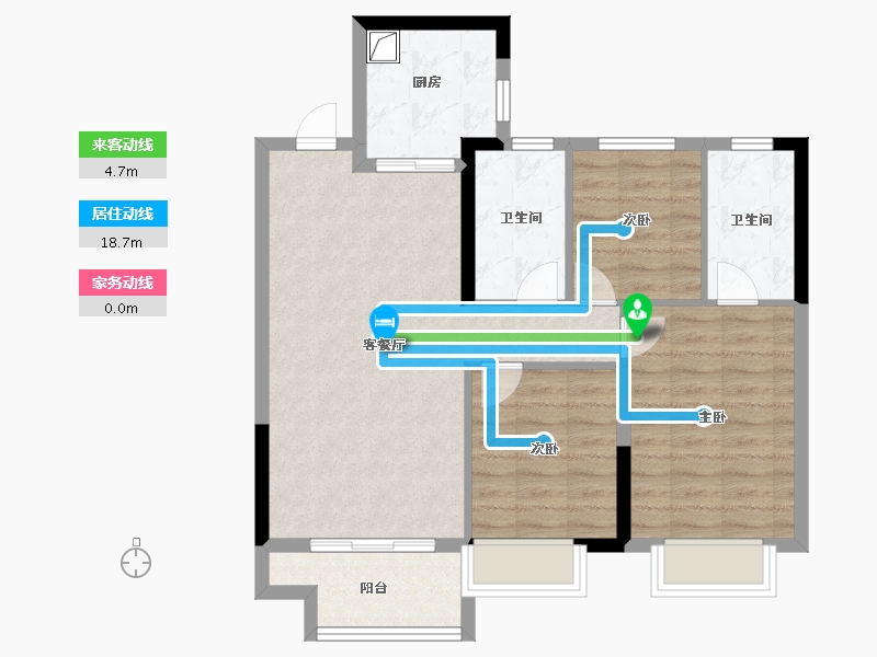 江西省-赣州市-保利·堂悦-78.40-户型库-动静线