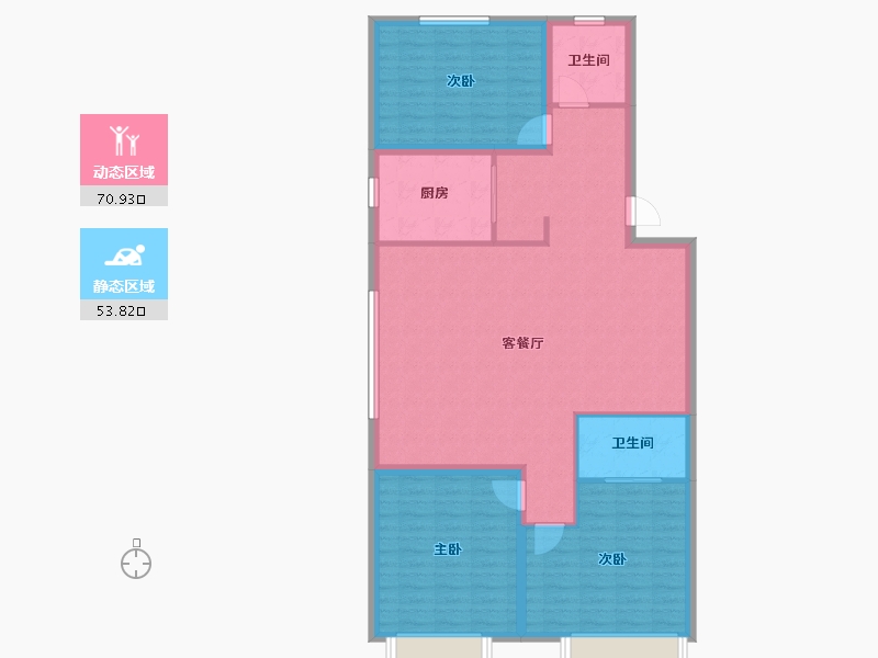 新疆维吾尔自治区-乌鲁木齐市-汇裕轩-114.01-户型库-动静分区