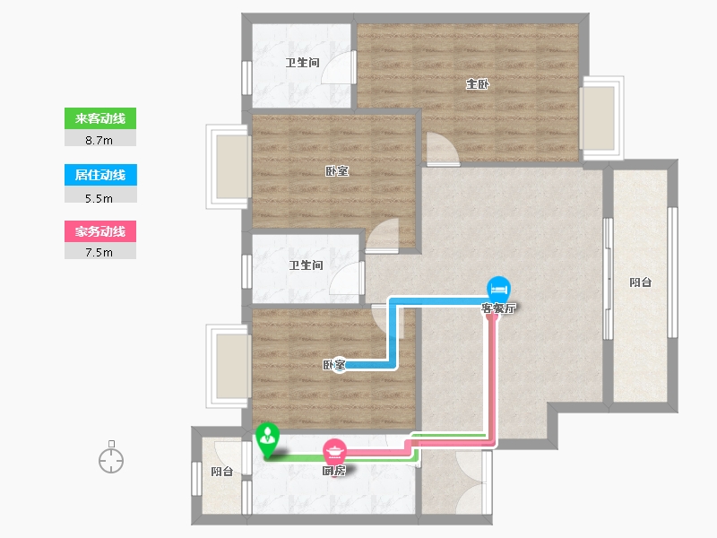 四川省-成都市-尚锦园-94.40-户型库-动静线