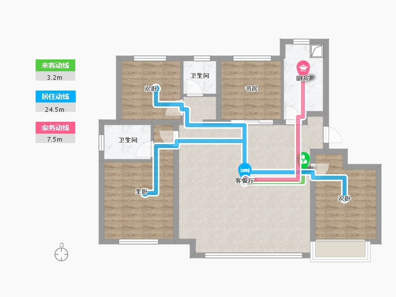 山东省-青岛市-北岸青特·观山赋-95.12-户型库-动静线