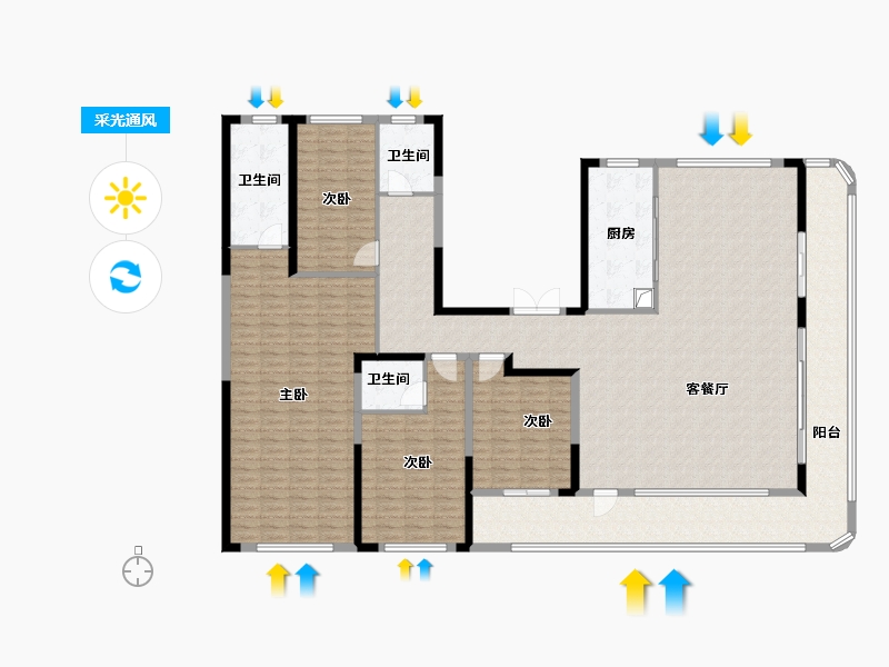 山东省-滨州市-建大悦府-228.02-户型库-采光通风