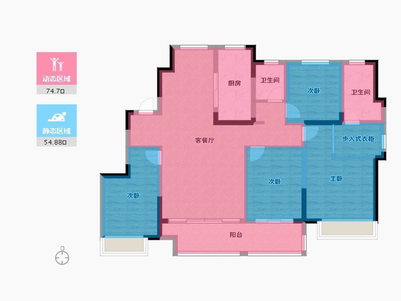 山东省-泰安市-天物蓝城·桂语湖畔-116.00-户型库-动静分区