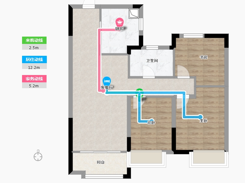 山东省-青岛市-海信·墨香居-71.20-户型库-动静线