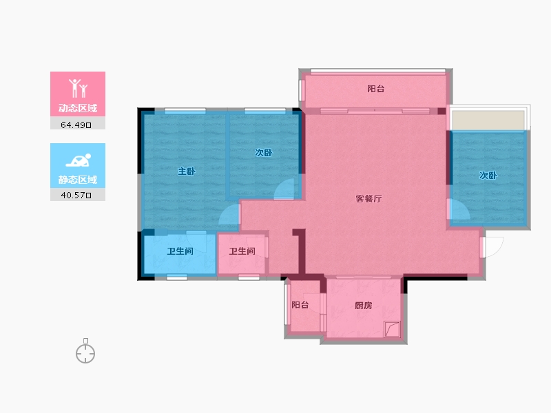 四川省-成都市-高投新川锦萃-94.31-户型库-动静分区