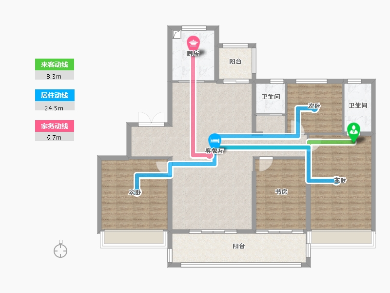 河南省-郑州市-碧桂园·云湖天境-140.81-户型库-动静线