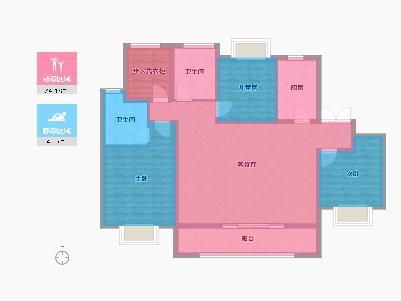 海南省-海口市-碧桂园-104.00-户型库-动静分区