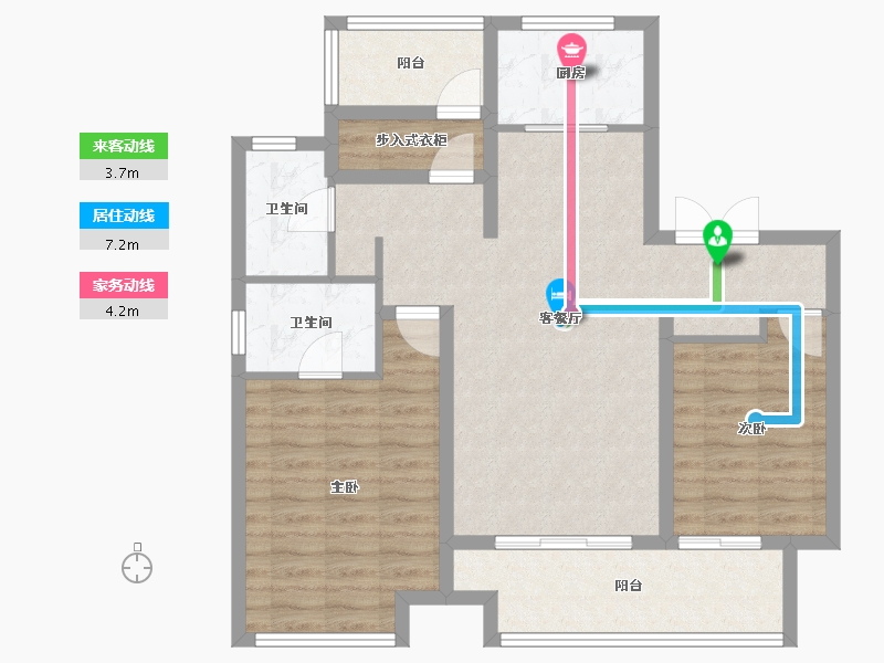 安徽省-亳州市-远大当代二期-92.00-户型库-动静线