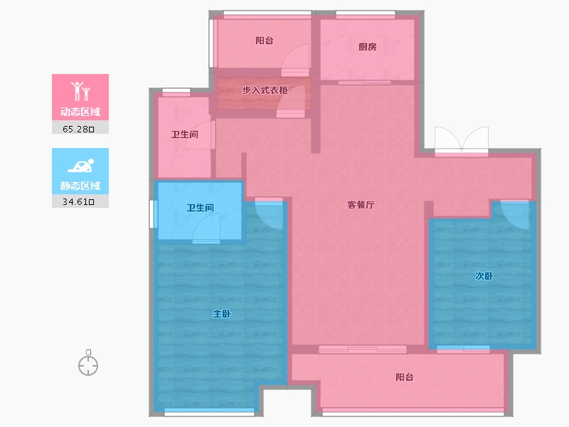 安徽省-亳州市-远大当代二期-92.00-户型库-动静分区