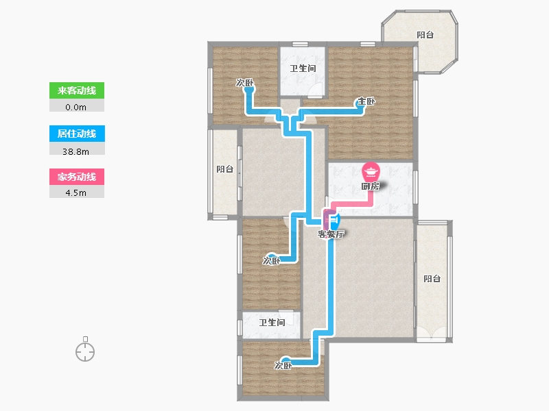 广东省-佛山市-丹霞轩北区-176.00-户型库-动静线