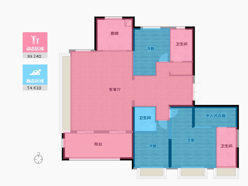 陕西省-西安市-大华锦绣年华-139.51-户型库-动静分区