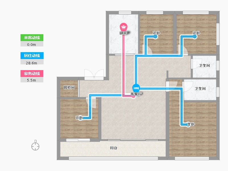 湖北省-武汉市-建发璞玥-110.40-户型库-动静线