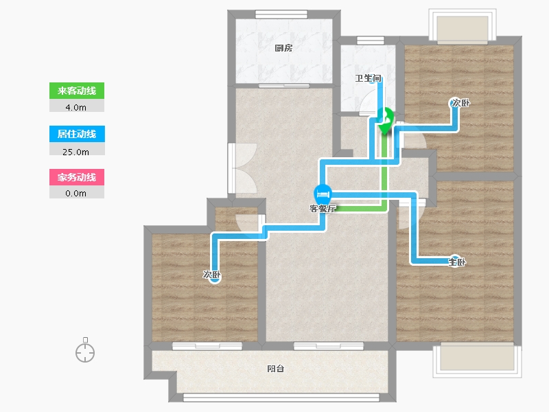 江苏省-宿迁市-蔡集小区-91.99-户型库-动静线