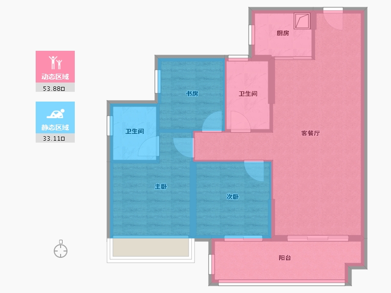 海南省-文昌市-中交·文昌美庐-77.80-户型库-动静分区