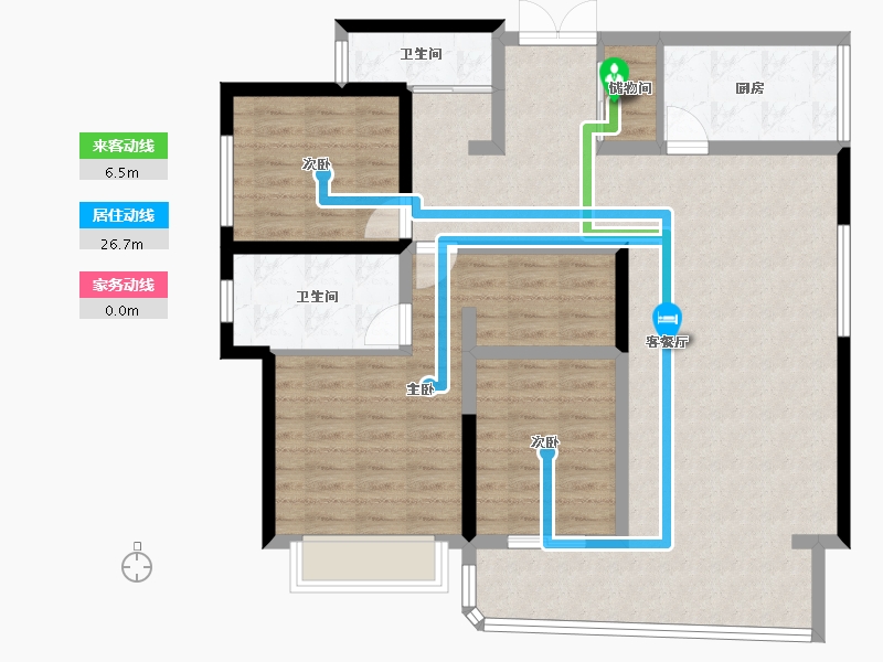 四川省-成都市-天府公园未来城星曜名邸-114.40-户型库-动静线